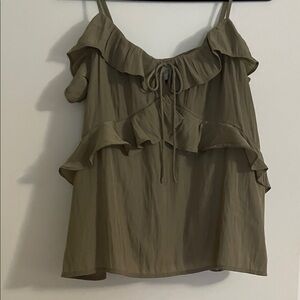 Universal Thread Khaki Ruffle Camisole NWT